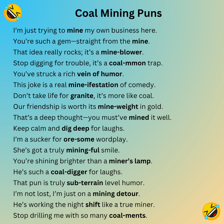 Coal Mining Puns