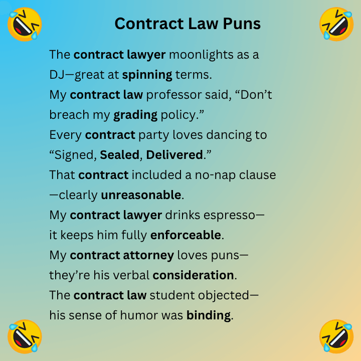Contract Law Puns