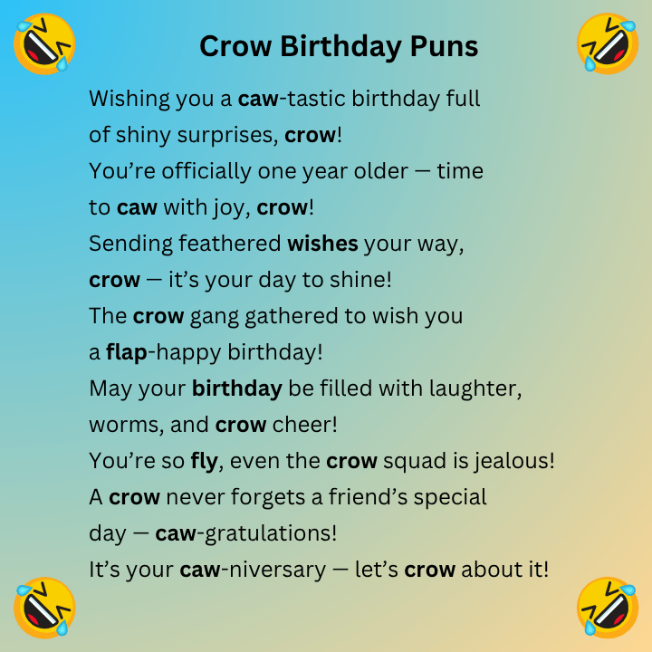 Crow Birthday Puns