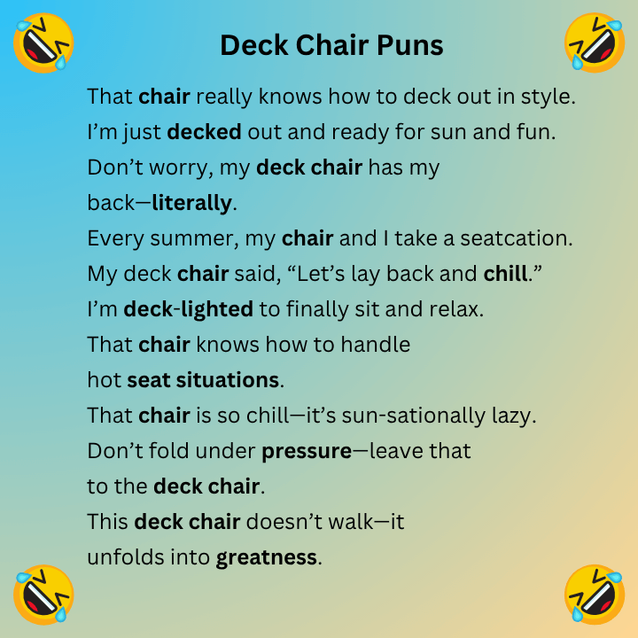 Deck Chair Puns