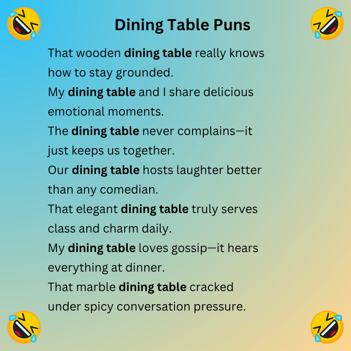 Dining Table Puns