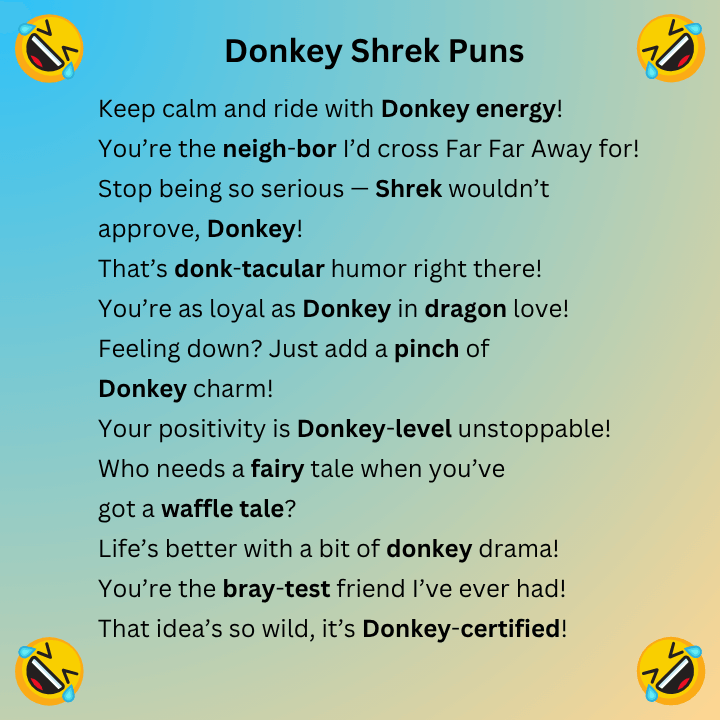 Shrek Puns One Liners
