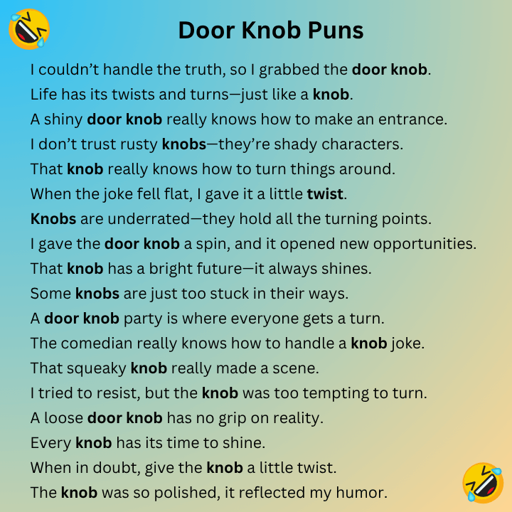 Door Knob Puns
