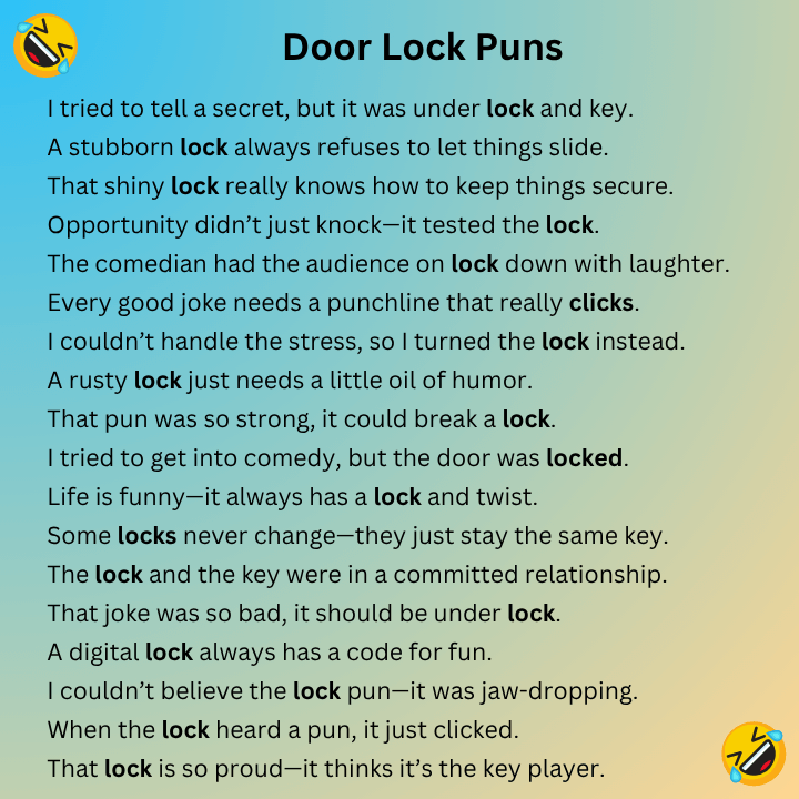 Door Lock Puns