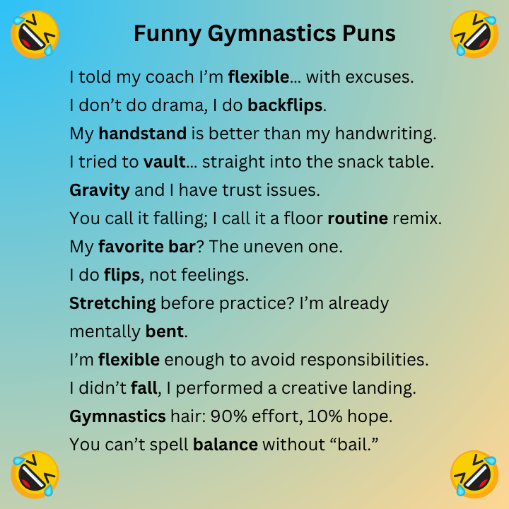 Funny Gymnastics Puns