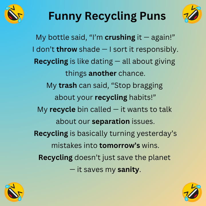 Funny Recycling Puns