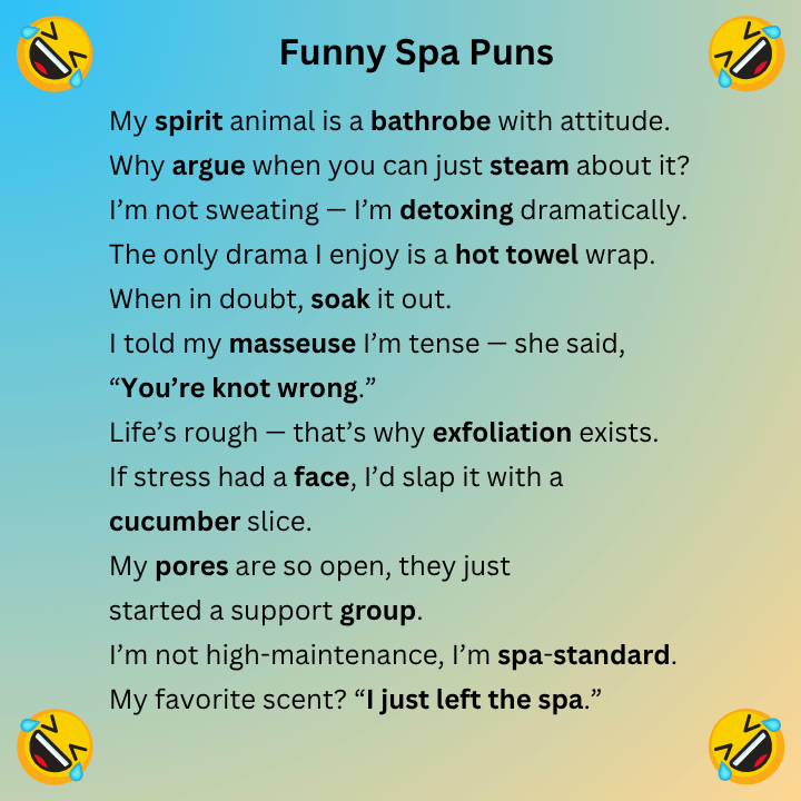 Funny Spa Puns