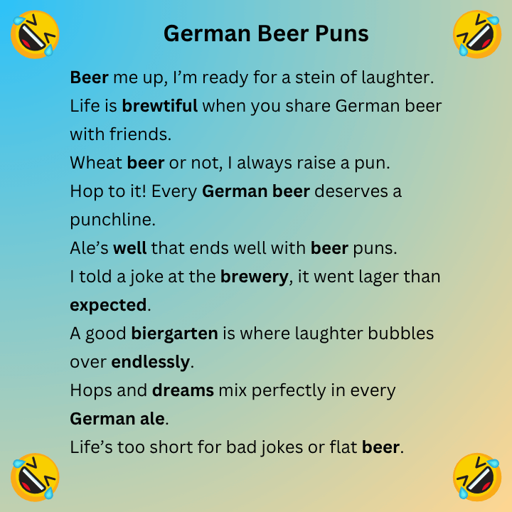 German Beer Puns