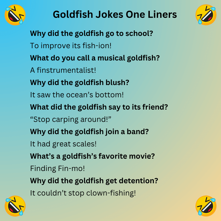 Goldfish Jokes One Liners