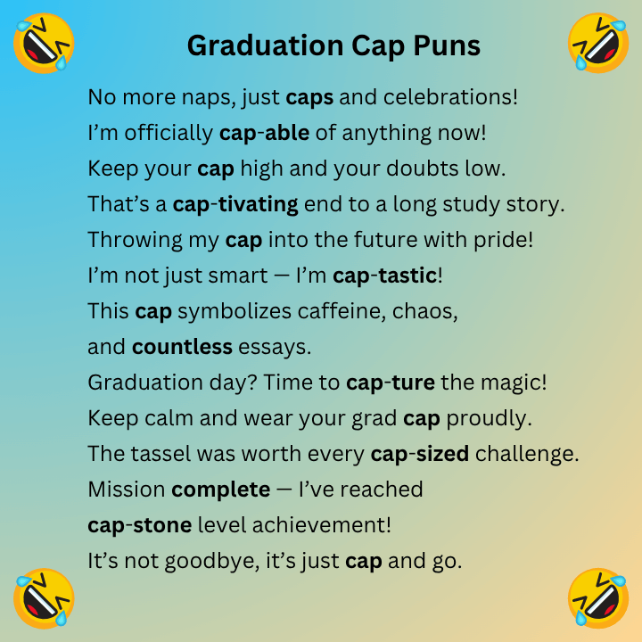 Graduation Cap Puns