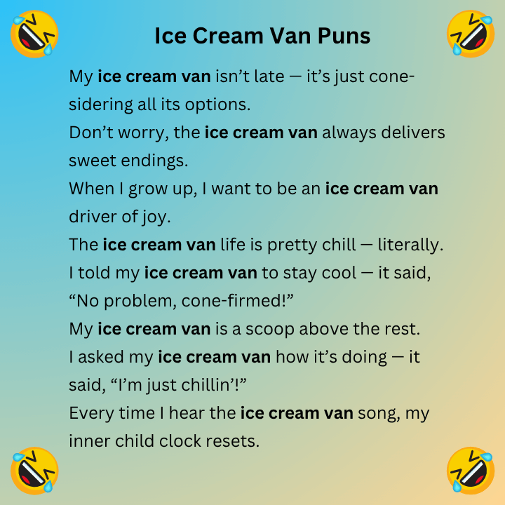 Ice Cream Van Puns