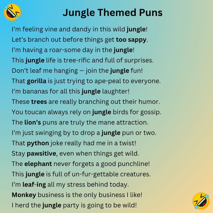 Jungle Themed Puns