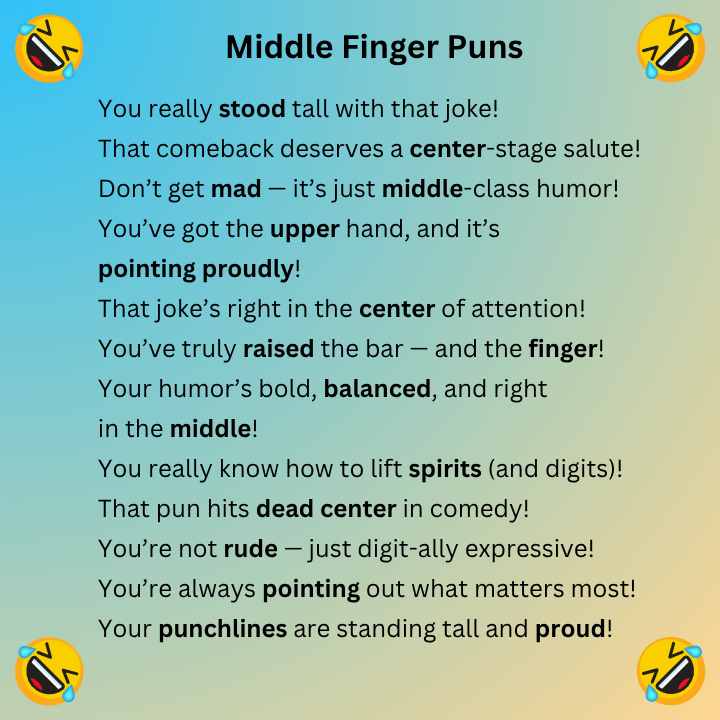 Middle Finger Puns