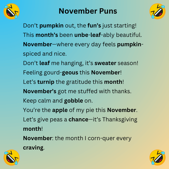 November Puns