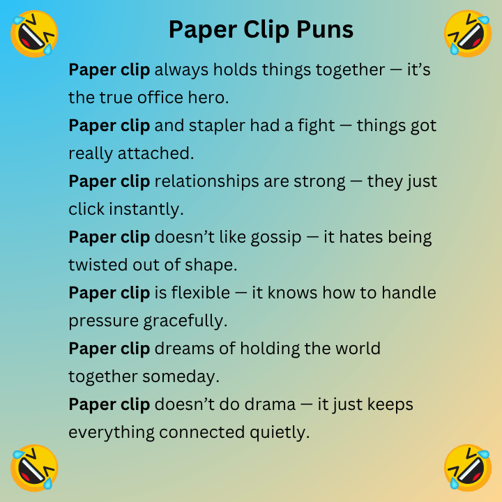 Paper Clip Puns