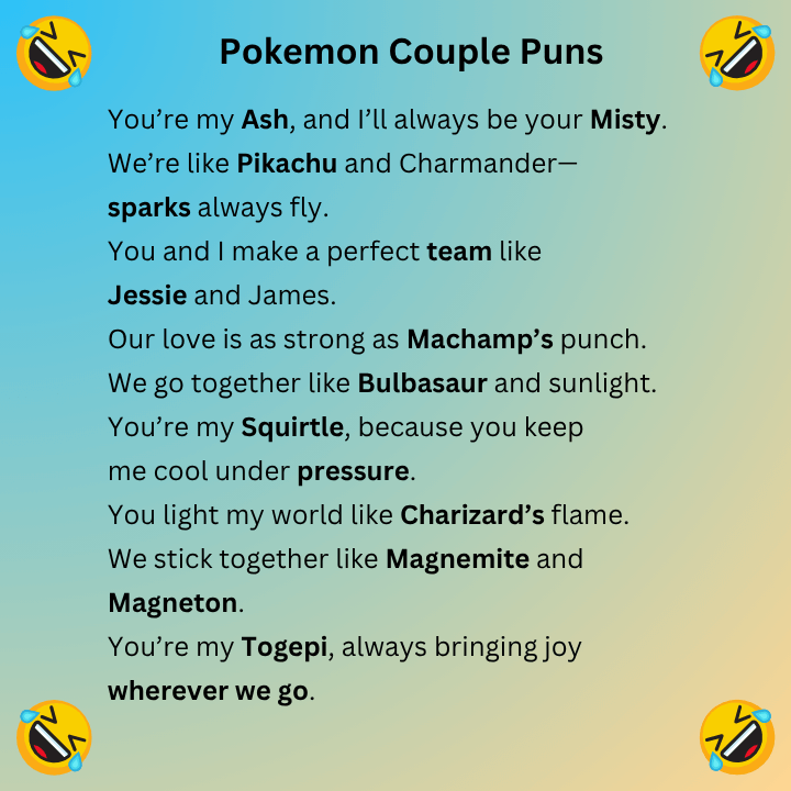 Pokemon Couple Puns