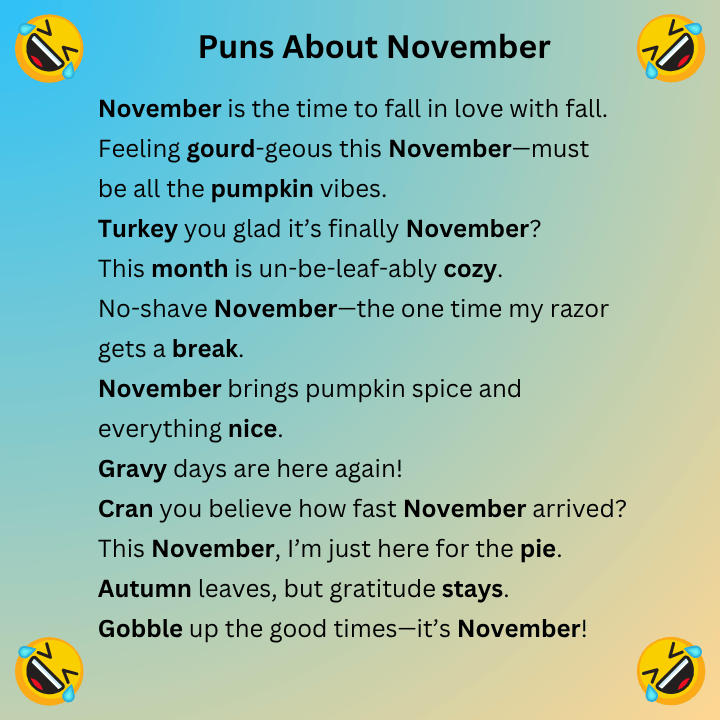 Puns About November