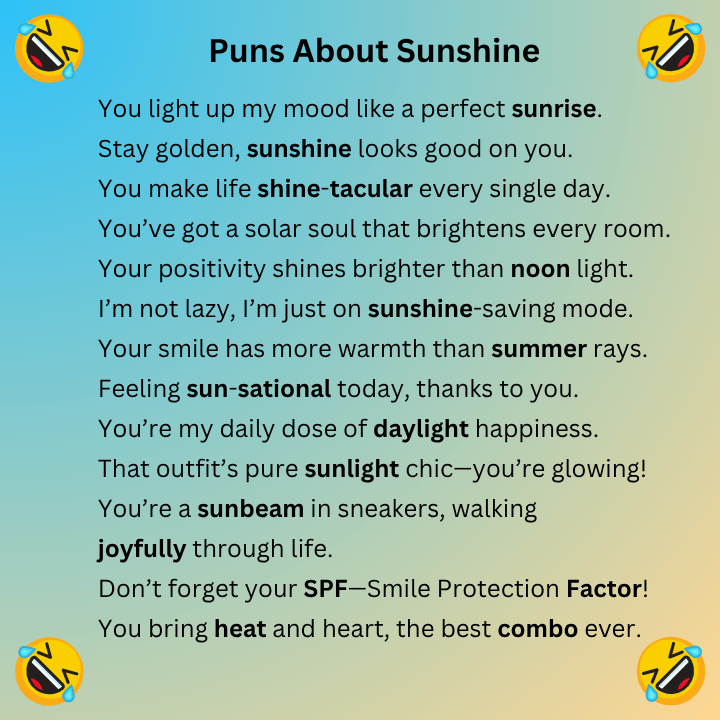 Puns About Sunshine