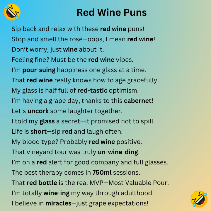 Red Wine Puns