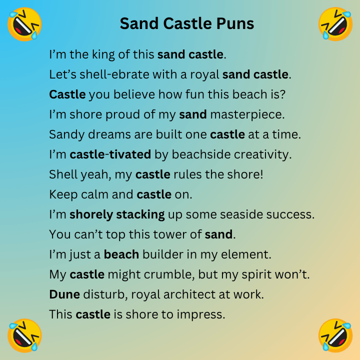 Sand Castle Puns