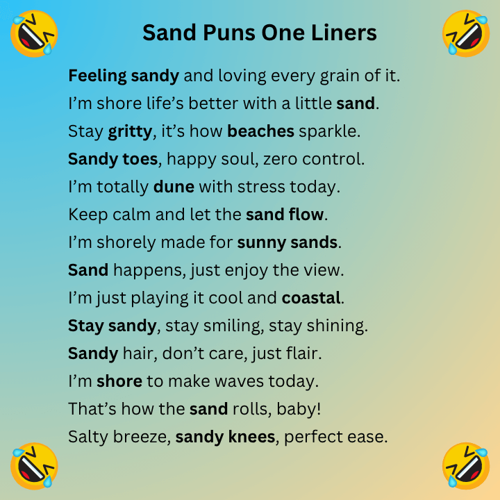 Sand Puns One Liners