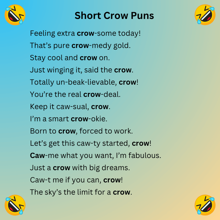 Short Crow Puns
