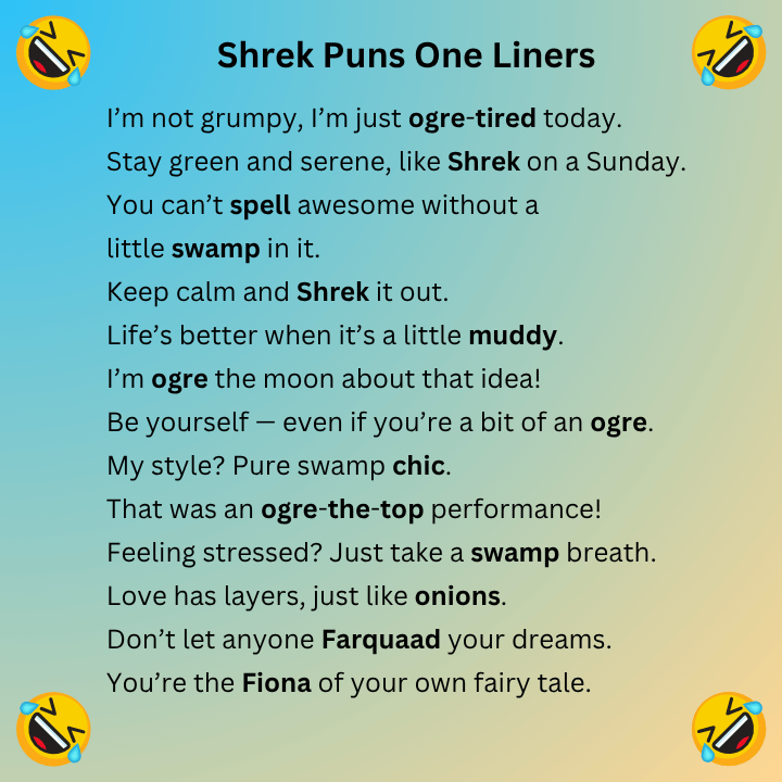 Shrek Puns One Liners