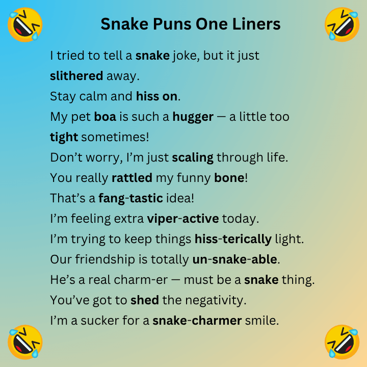 Snake Puns One Liners