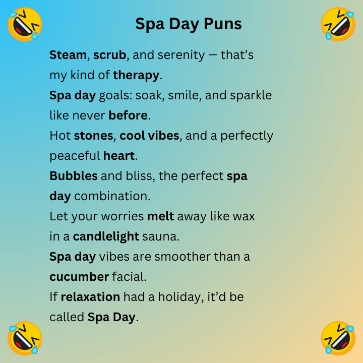 Spa Day Puns