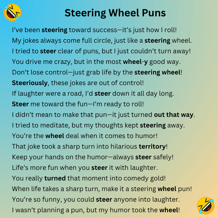 Steering Wheel Puns
