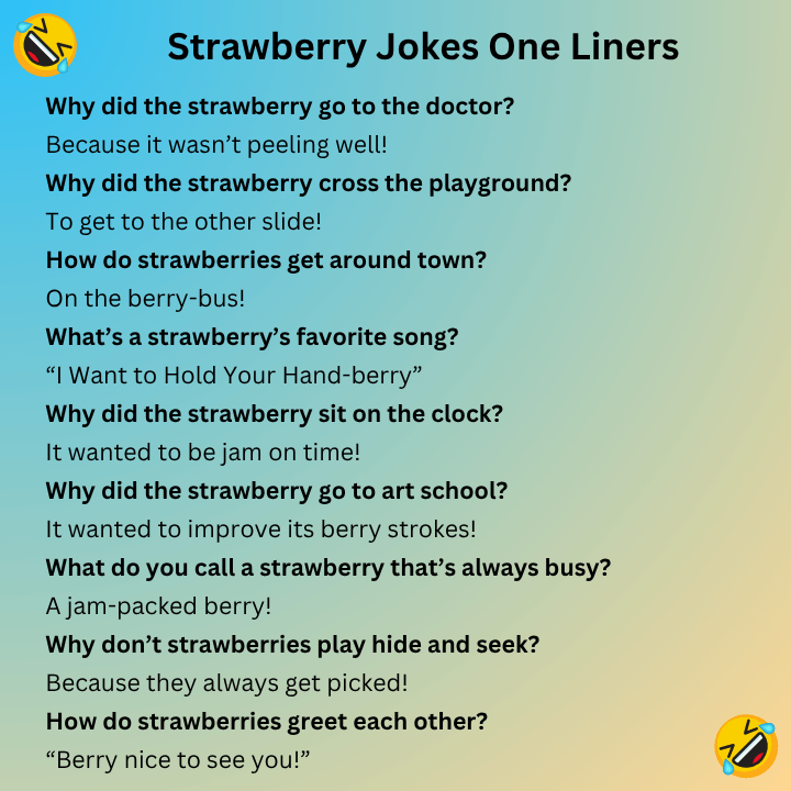 Strawberry Jokes One Liners