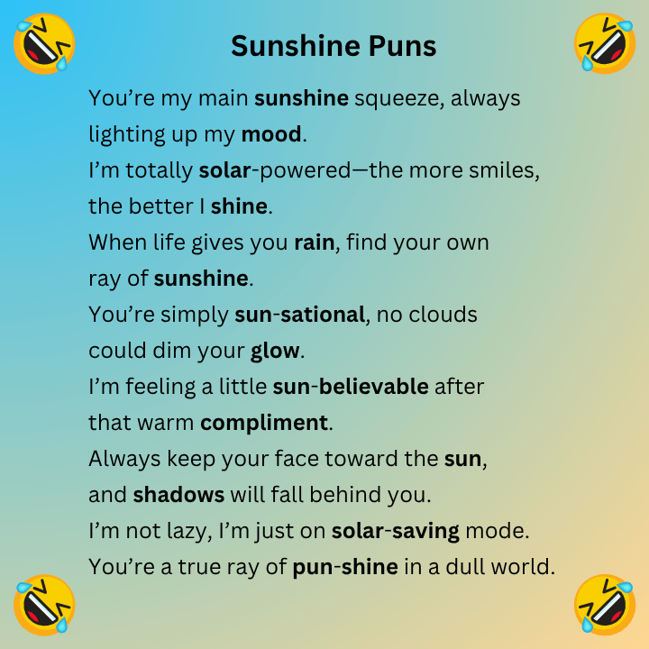 Sunshine Puns