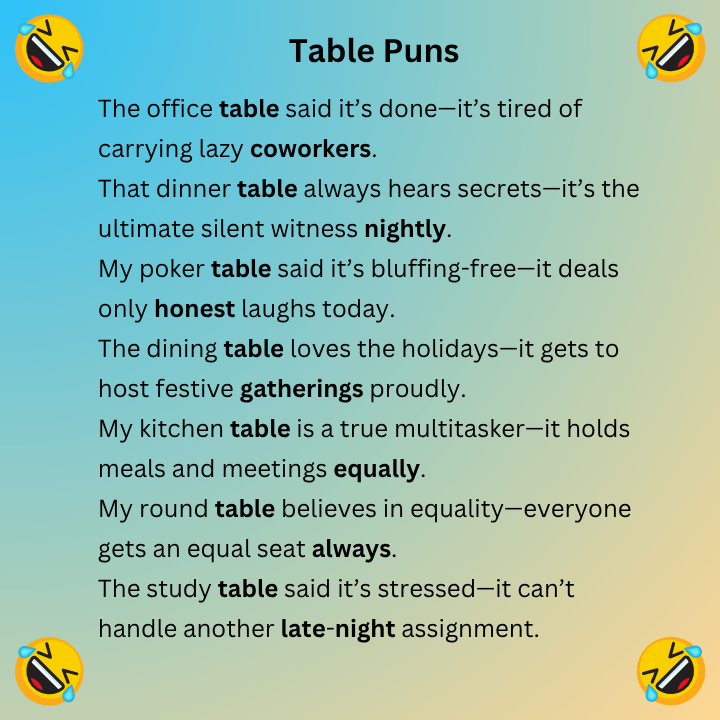 Table Puns