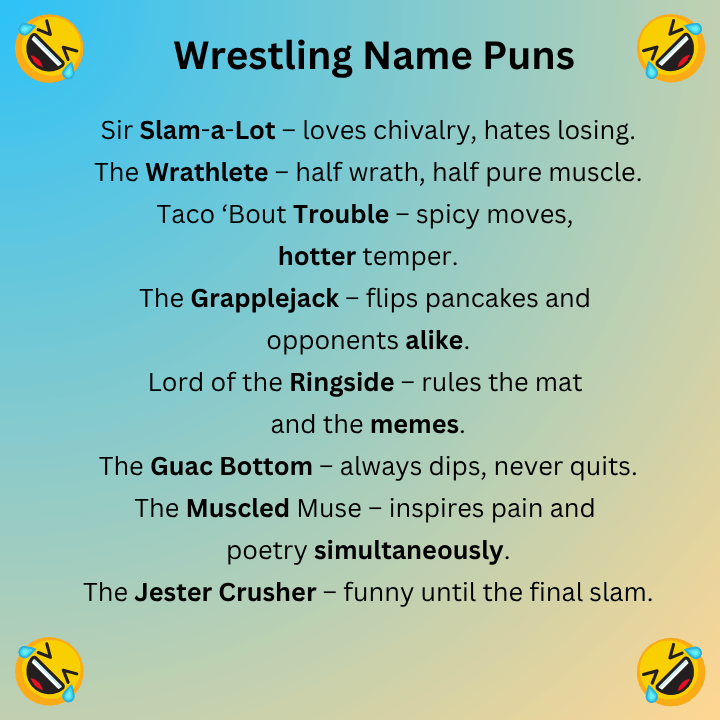 Wrestling Name Puns