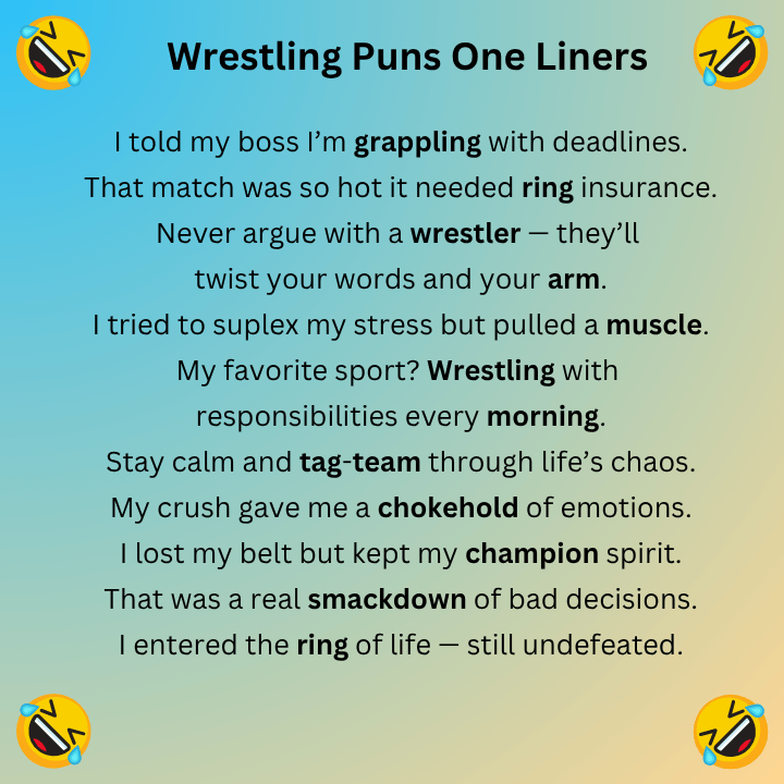 Wrestling Puns One Liners