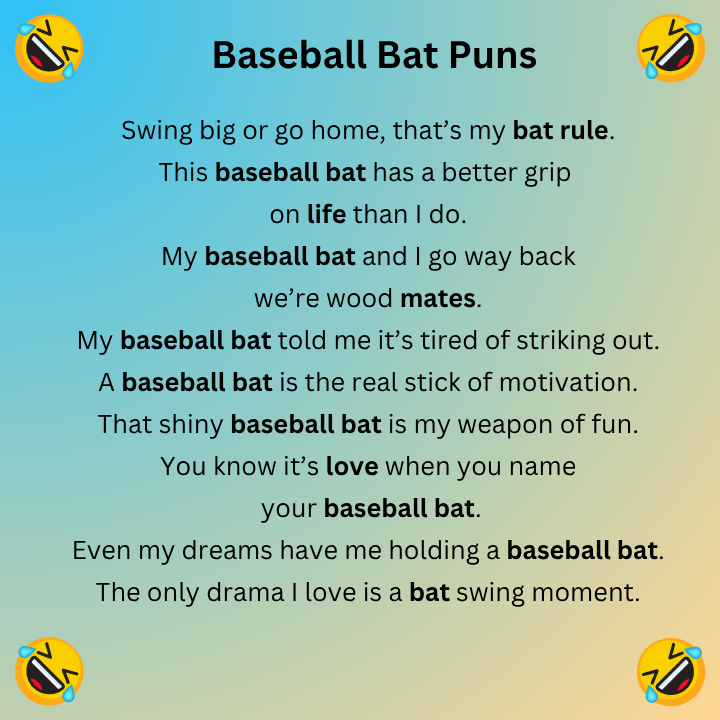 Baseball Bat Puns
