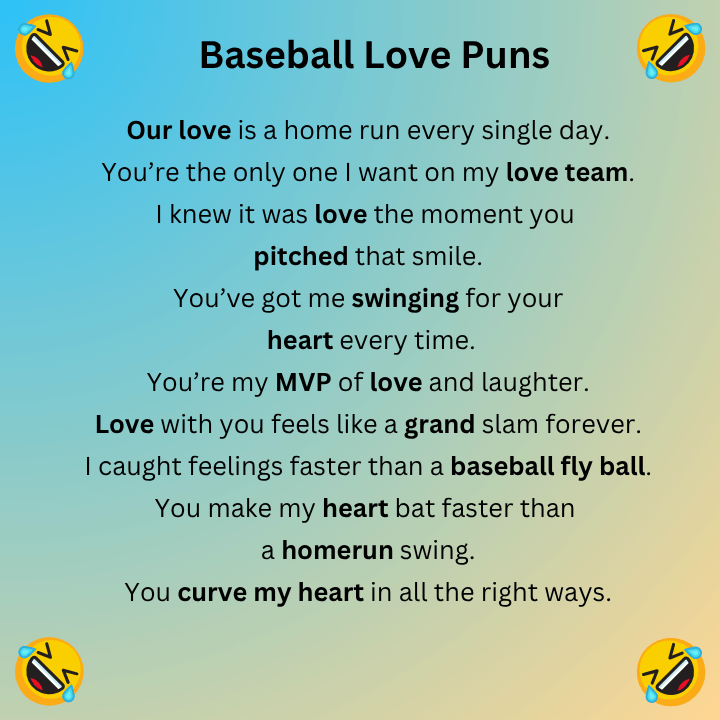 Baseball Love Puns