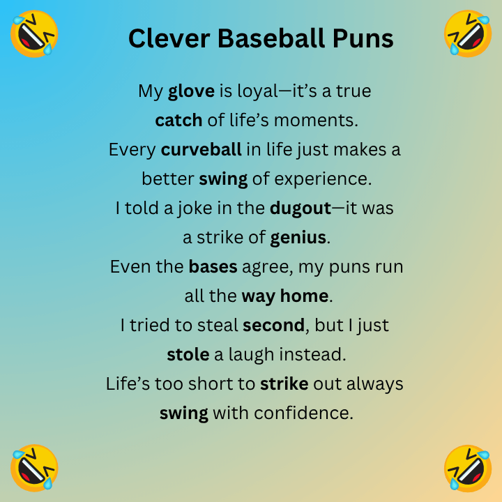 Clever Baseball Puns