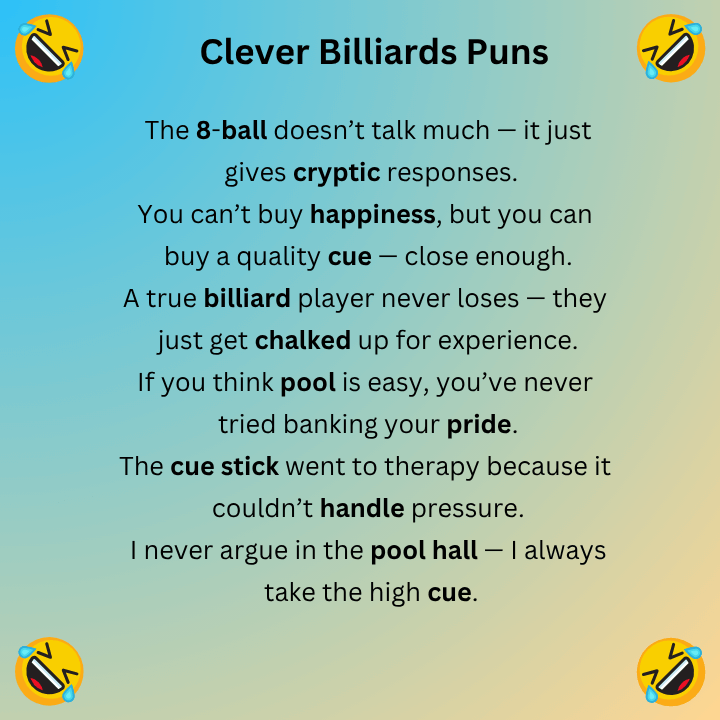 Clever Billiards Puns