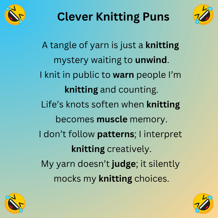 Clever Knitting Puns