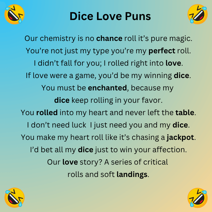 Dice Love Puns