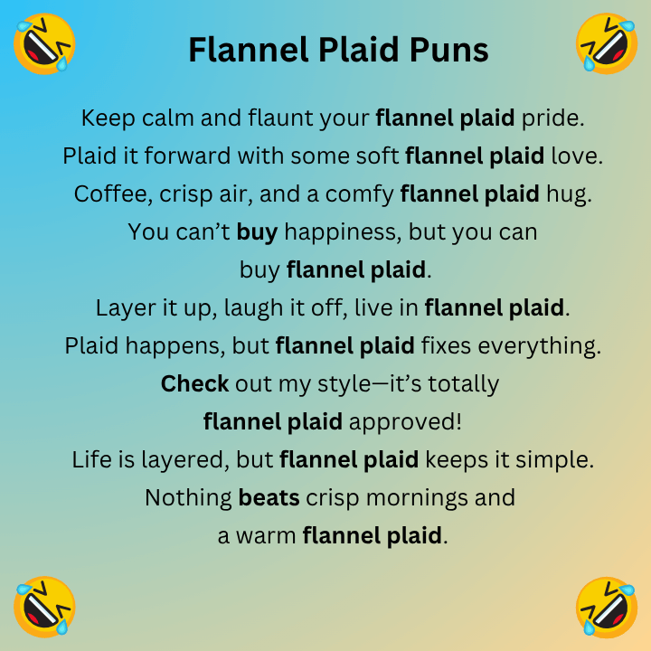 Flannel Plaid Puns