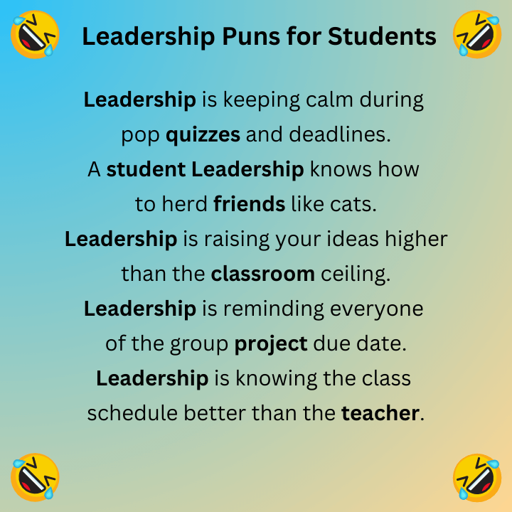 Leadership Puns for Students