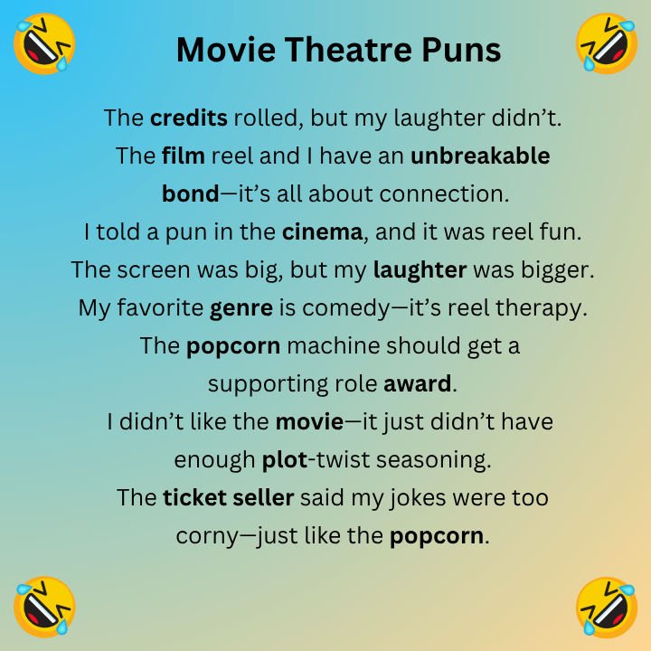 Movie Theatre Puns
