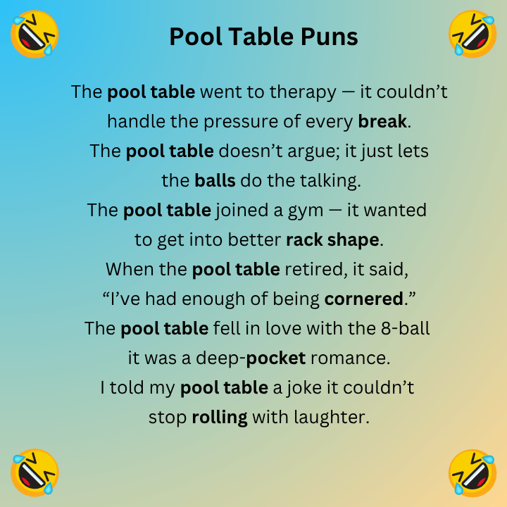 Pool Table Puns