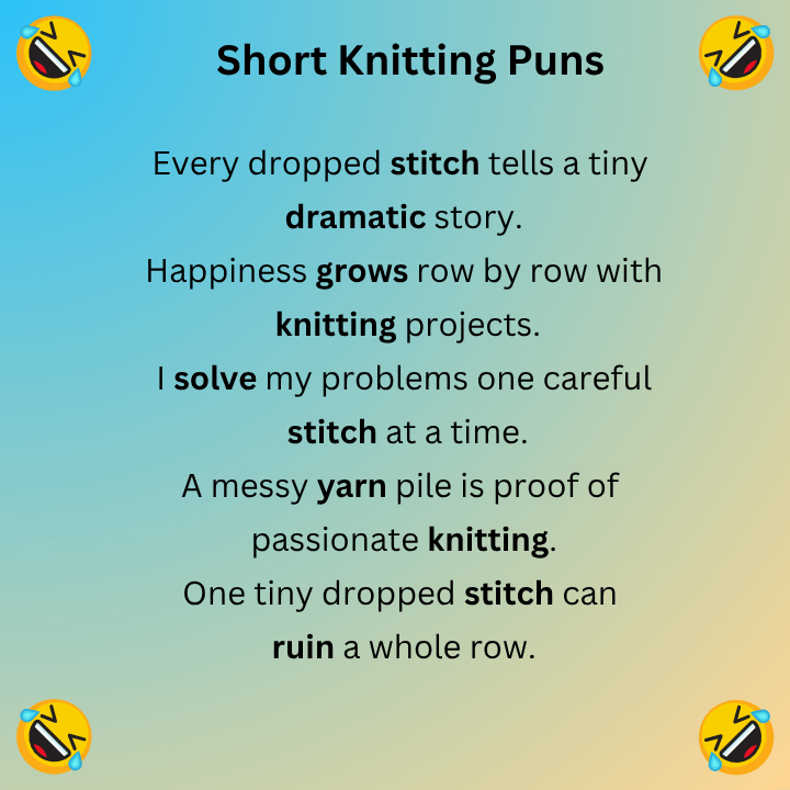 Short Knitting Puns