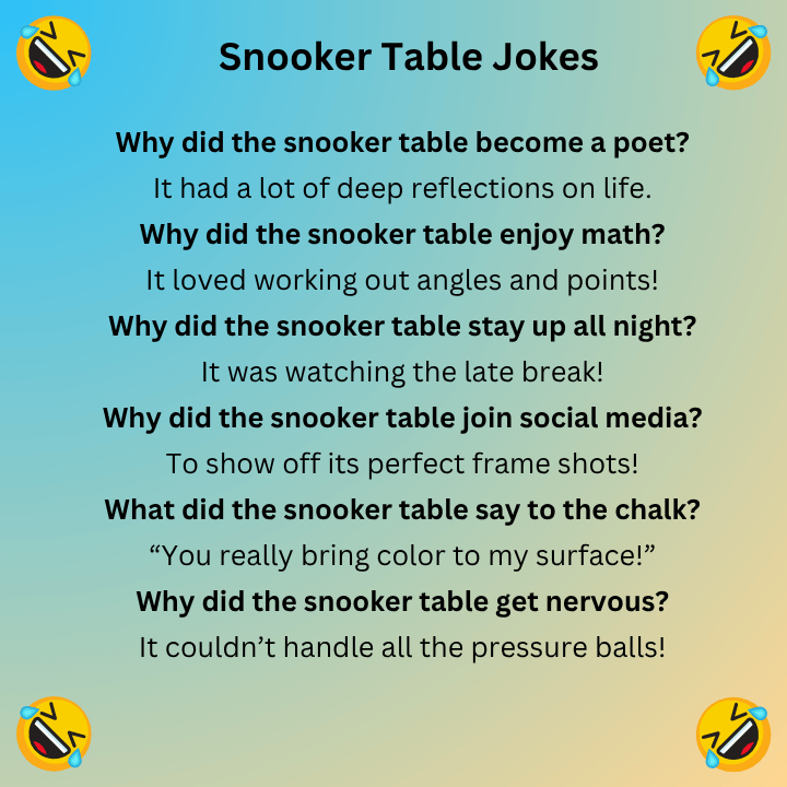 Snooker Table Jokes