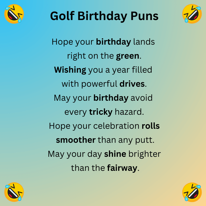 Golf Birthday Puns