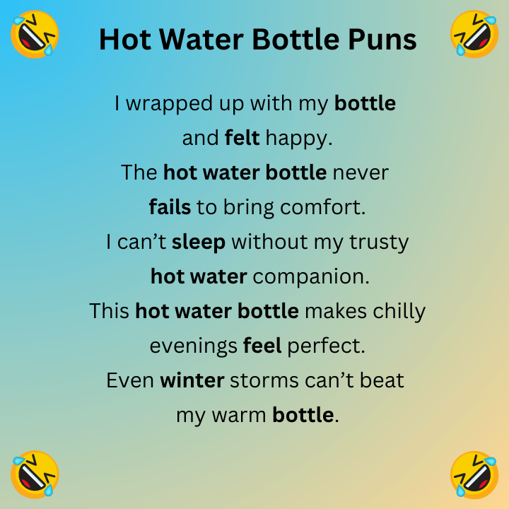 Hot Water Bottle Puns