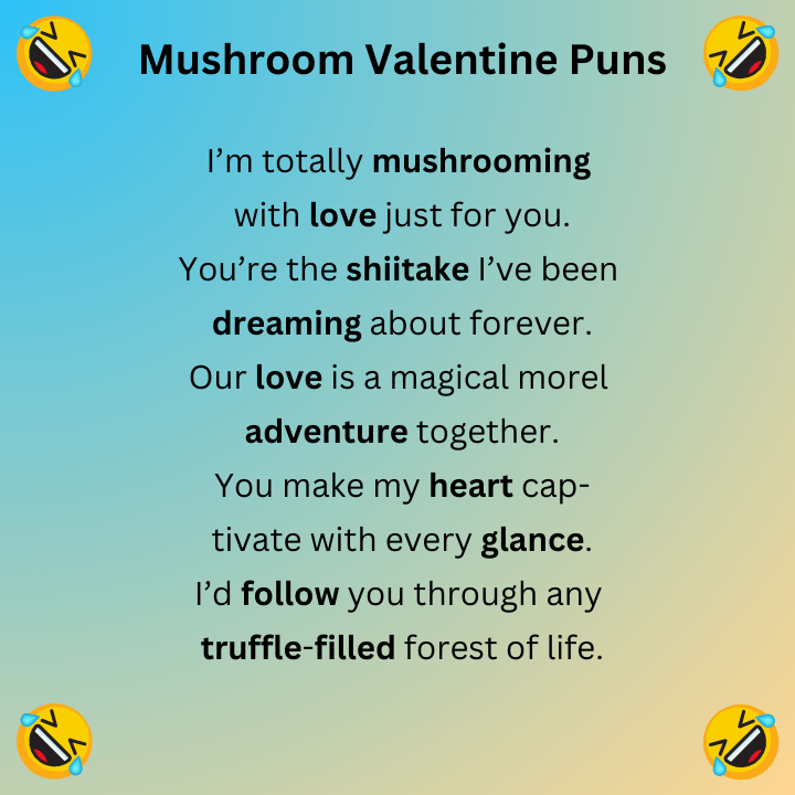 Mushroom Valentine Puns